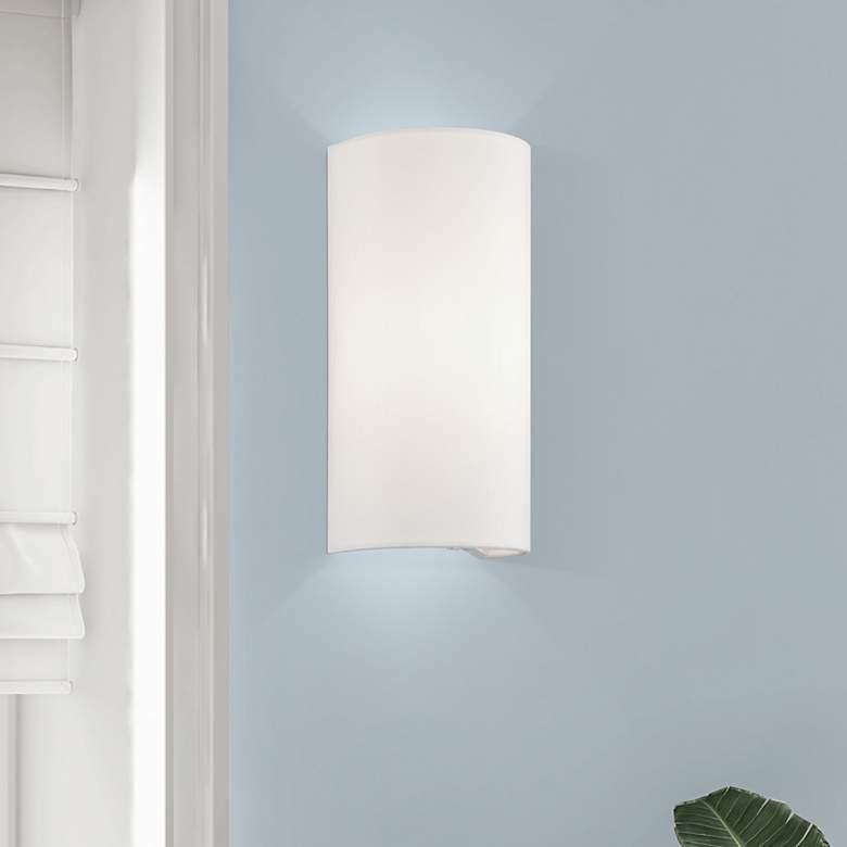 Image 1 Livex Manorwood 11" High White ADA Wall Sconce