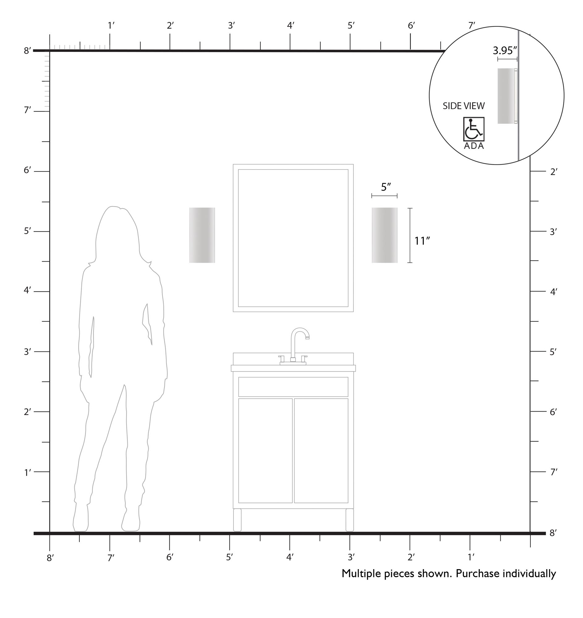Livex Manorwood 11" High White ADA Wall Sconce