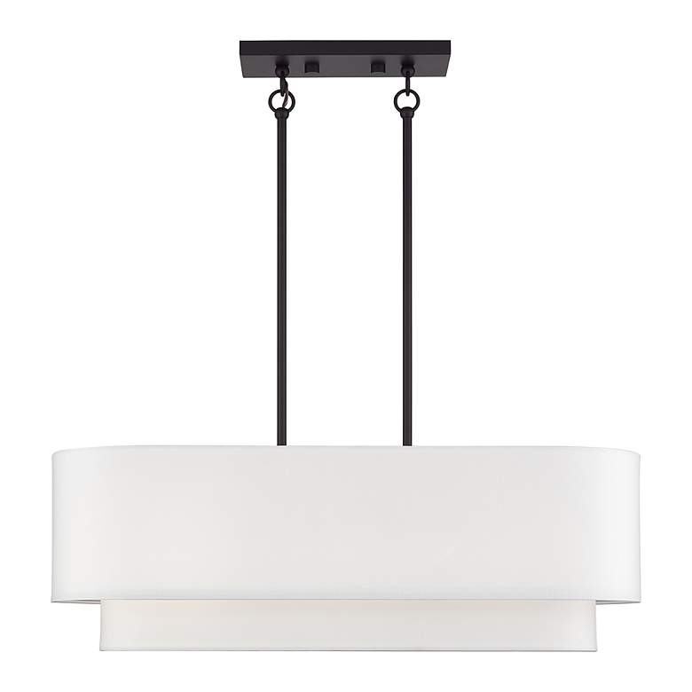 Image 3 Livex Manorwood 30" Wide Bronze 2-Tier Linear Pendant more views