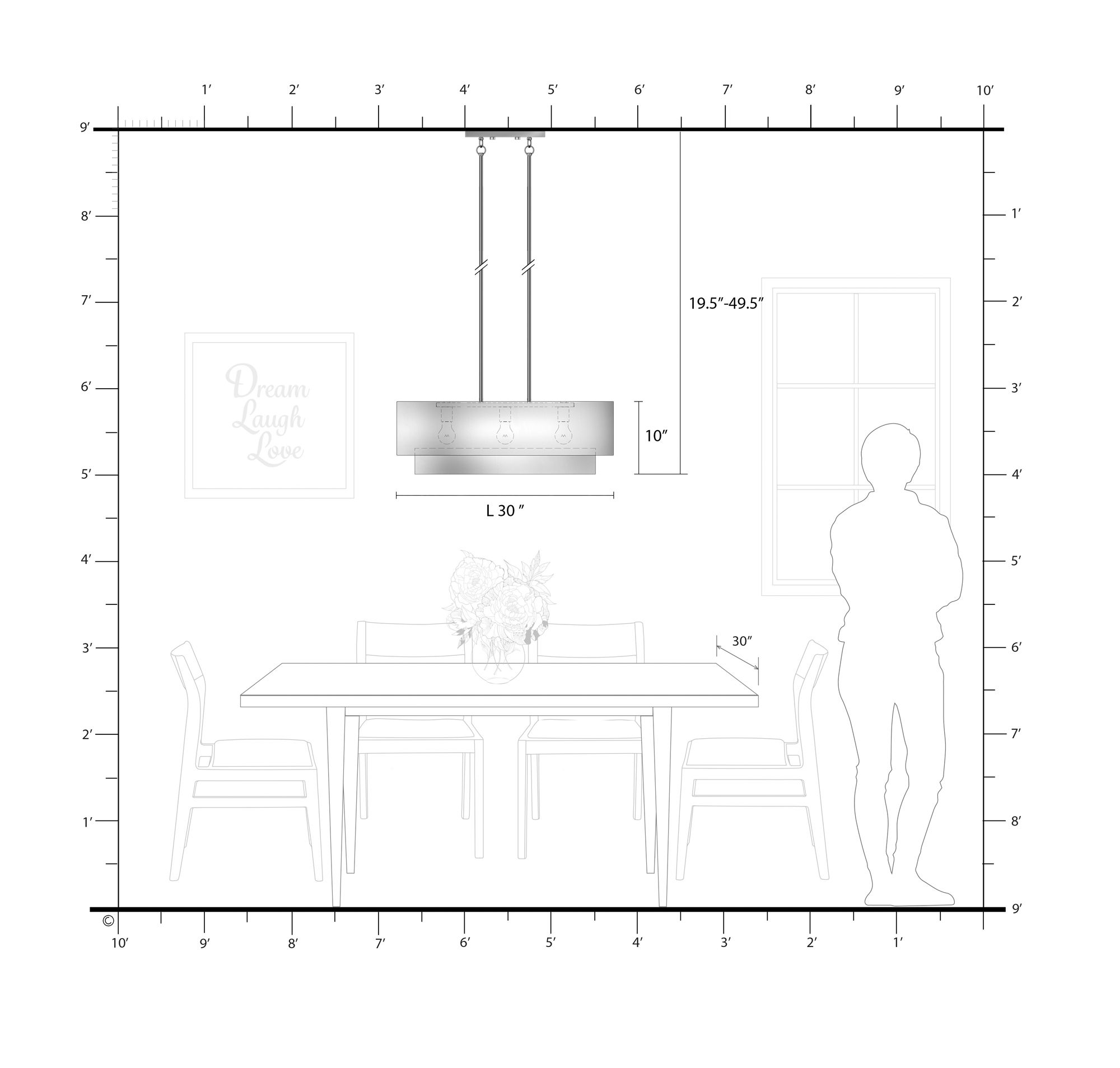 Livex Manorwood 30" Wide Bronze 2-Tier Linear Pendant