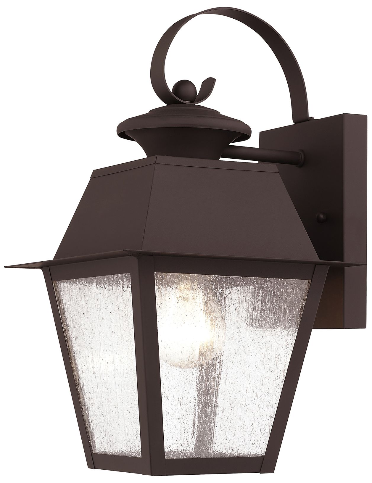 Livex Mansfield 12 1/2" High Bronze Outdoor Wall Light