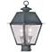 Livex Mansfield 17" High Charcoal 2-Light Outdoor Post Light