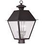 2_Livex Mansfield 20" High Bronze 3-Light Outdoor Post Light