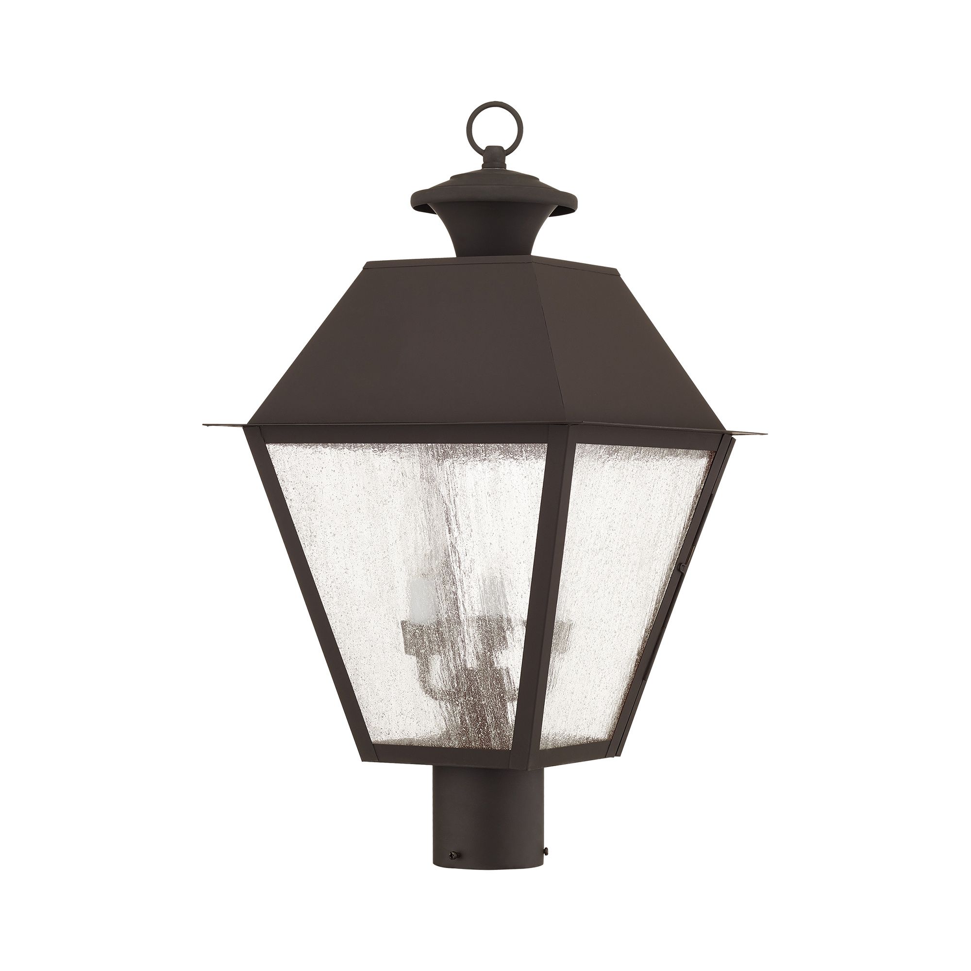 Image 3 Livex Mansfield 20" High Bronze 3-Light Outdoor Post Light more views