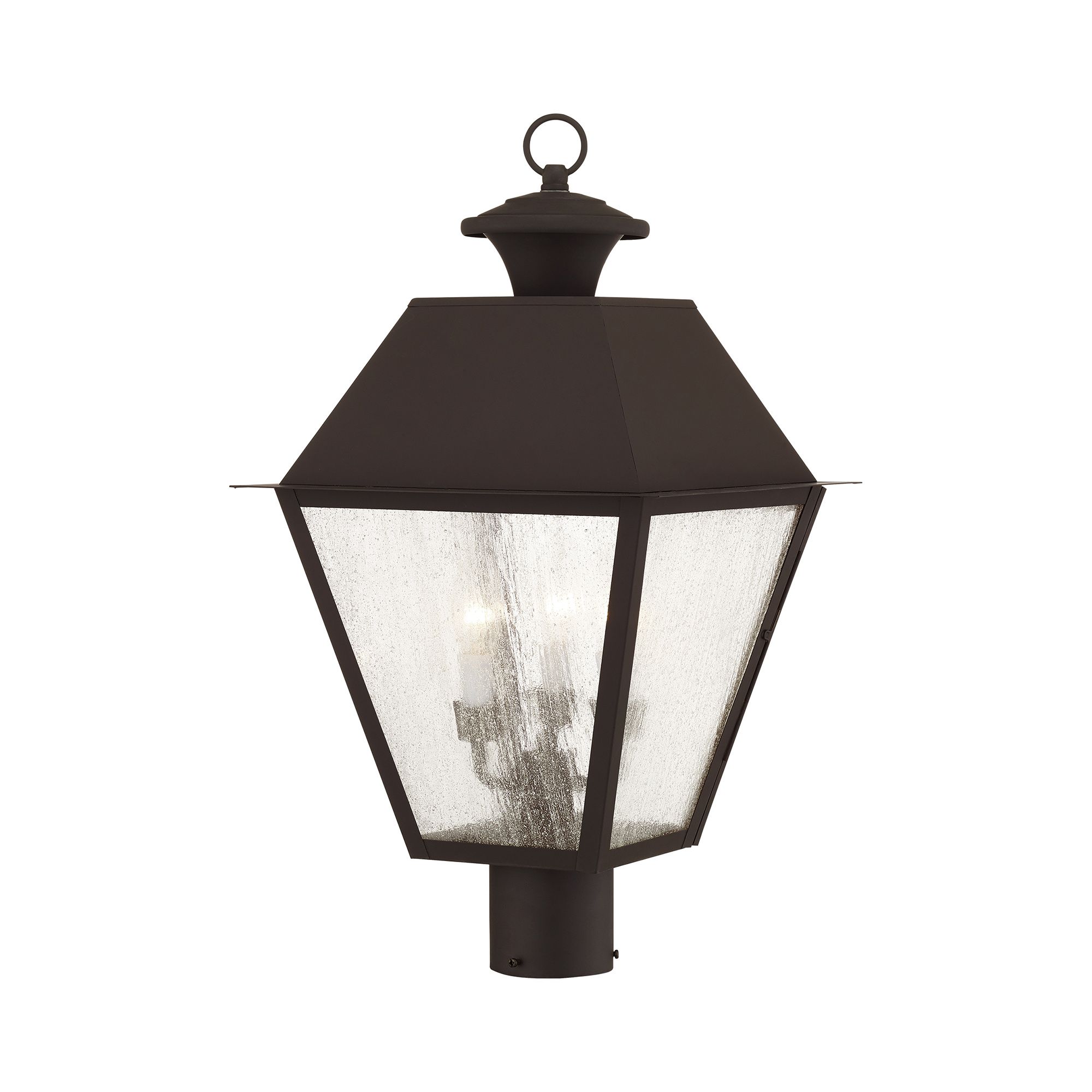 Image 4 Livex Mansfield 20" High Bronze 3-Light Outdoor Post Light more views
