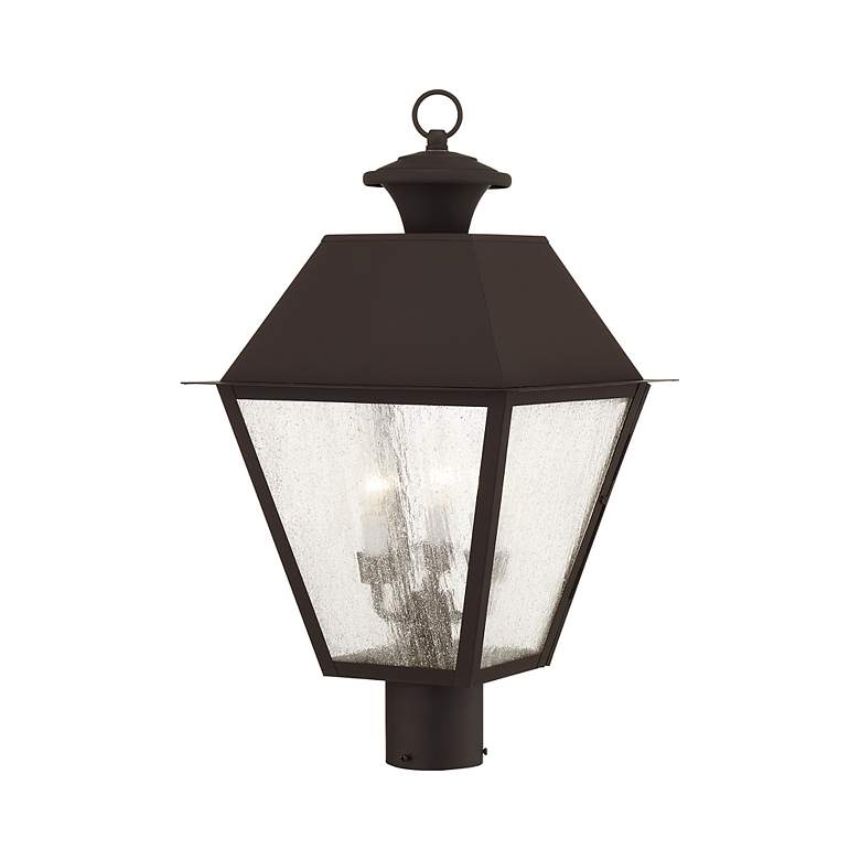 Image 4 Livex Mansfield 20" High Bronze 3-Light Outdoor Post Light more views