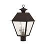 4_Livex Mansfield 20" High Bronze 3-Light Outdoor Post Light more views