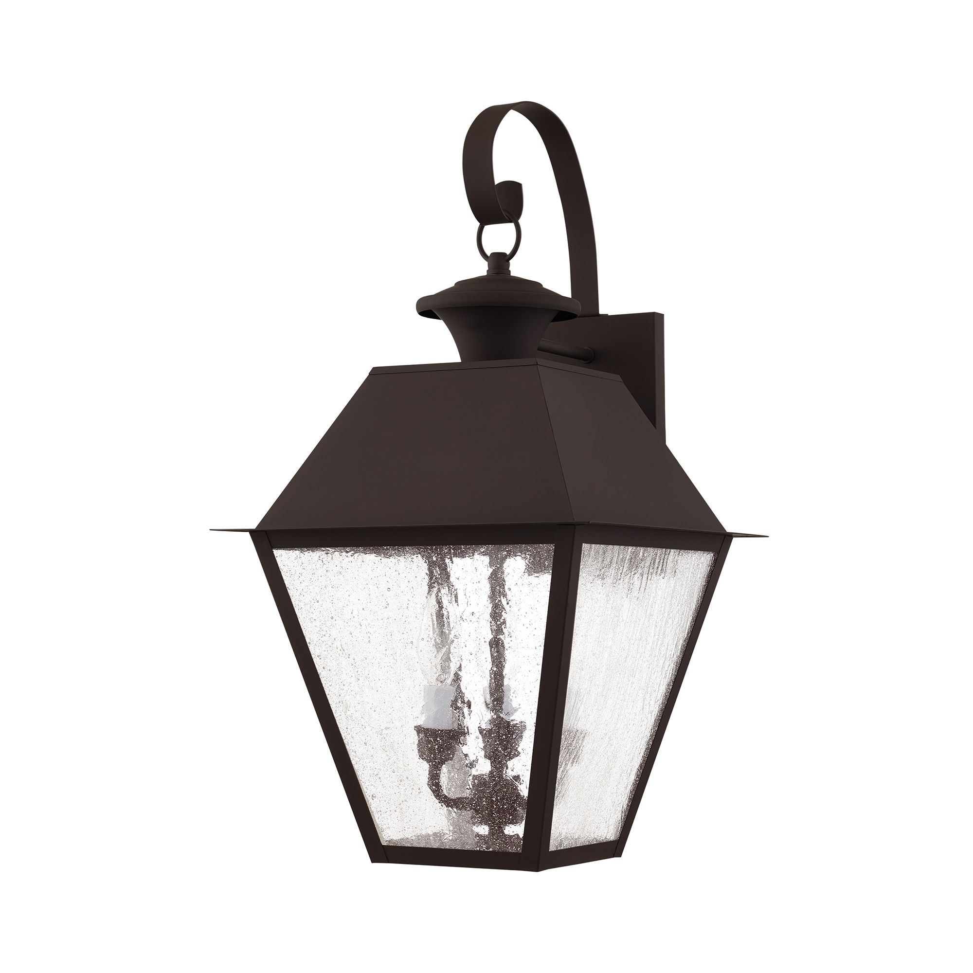 Image 5 Livex Mansfield 23 1/2"H Bronze 3-Light Outdoor Wall Light more views