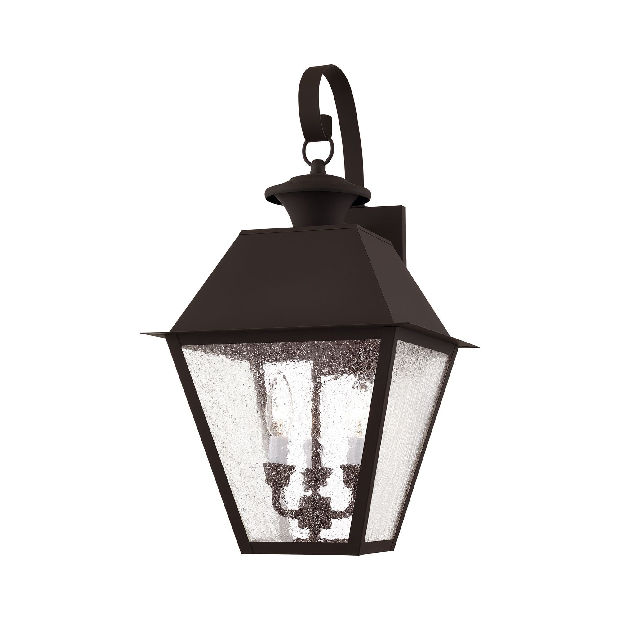 Image 6 Livex Mansfield 23 1/2"H Bronze 3-Light Outdoor Wall Light more views