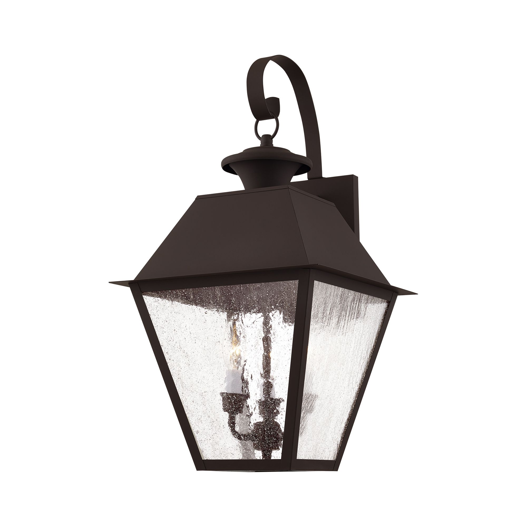 Image 7 Livex Mansfield 23 1/2"H Bronze 3-Light Outdoor Wall Light more views