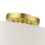 7_Livex Meridian 13" Wide Satin Brass Drum Ceiling Light more views