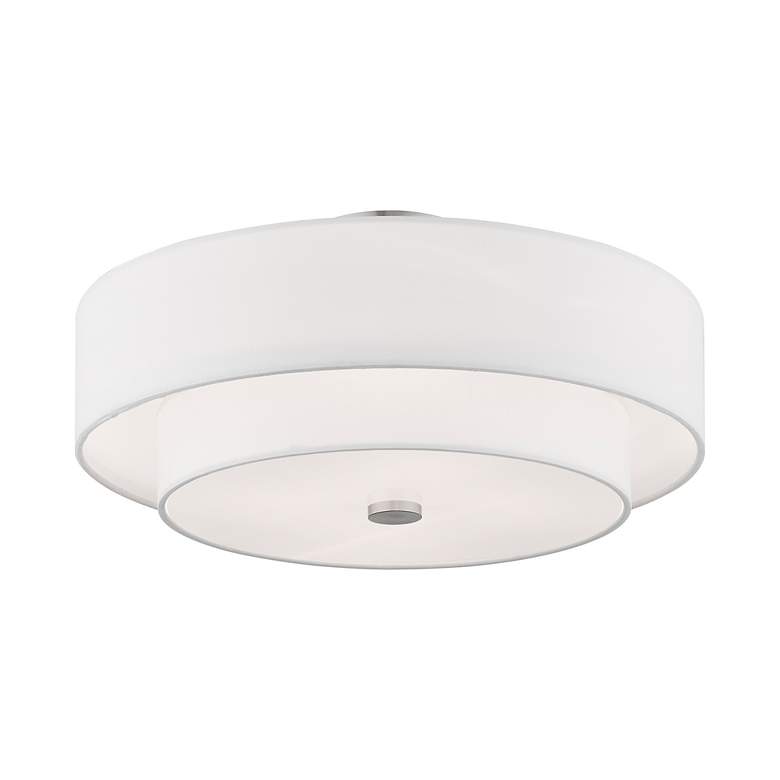 Image 5 Livex Meridian 18" Wide 4-Light Double Drum Shade Ceiling Light more views