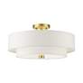 3_Livex Meridian 18" Wide 4-Light Satin Brass Semi Flush Ceiling Light more views
