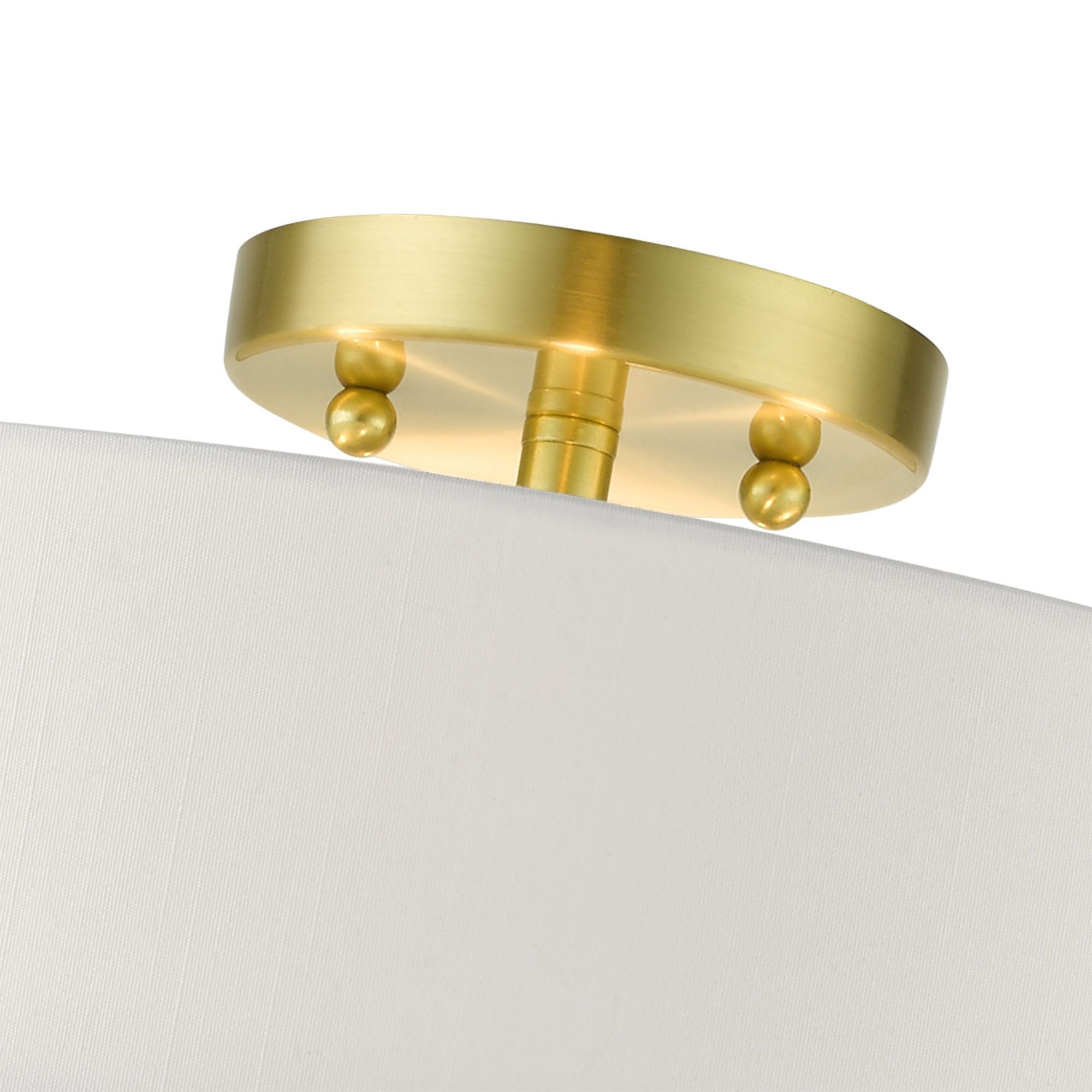 Livex Meridian 18" Wide 4-Light Satin Brass Semi Flush Ceiling Light