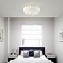 Livex Meridian 18" Wide 4-Light Satin Brass Semi Flush Ceiling Light