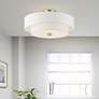 Livex Meridian 18" Wide 4-Light Satin Brass Semi Flush Ceiling Light