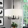 Livex Meridian 18" Wide Black Drum Shade Chandelier