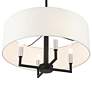 Livex Meridian 18" Wide Black Drum Shade Chandelier