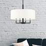 Livex Meridian 18" Wide Black Drum Shade Chandelier