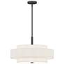 2_Livex Meridian 18" Wide Bronze 3-Tier Drum Pendant Light
