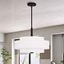 5_Livex Meridian 18" Wide Bronze 3-Tier Drum Pendant Light more views
