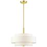 2_Livex Meridian 18" Wide Satin Brass Multi-Tier Drum Pendant