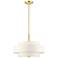 Livex Meridian 18" Wide Satin Brass Multi-Tier Drum Pendant