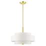 3_Livex Meridian 18" Wide Satin Brass Multi-Tier Drum Pendant more views