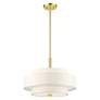 4_Livex Meridian 18" Wide Satin Brass Multi-Tier Drum Pendant more views