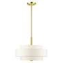 6_Livex Meridian 18" Wide Satin Brass Multi-Tier Drum Pendant more views