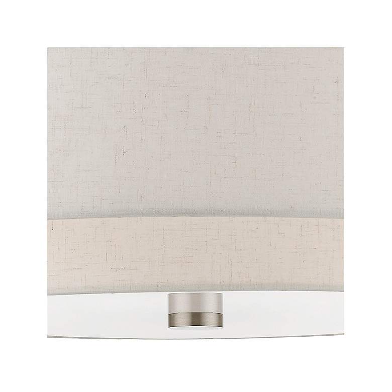 Image 4 Livex Meridian 22" Wide Brushed Nickel Double Drum Ceiling Light more views