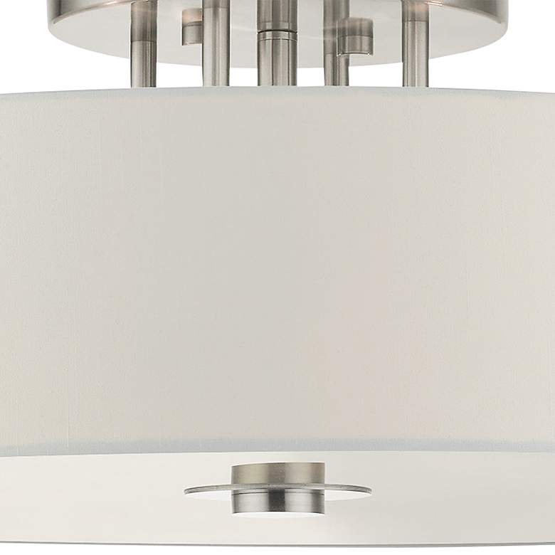 Image 4 Livex Meridian 30" Wide 6-Light Modern White Shade Ceiling Light more views