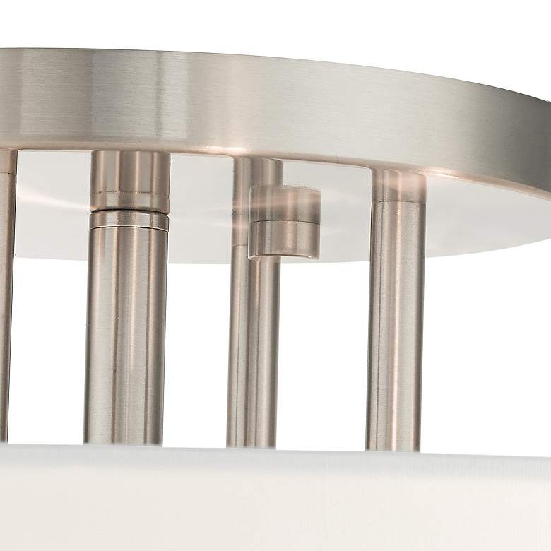 Image 6 Livex Meridian 30" Wide 6-Light Modern White Shade Ceiling Light more views