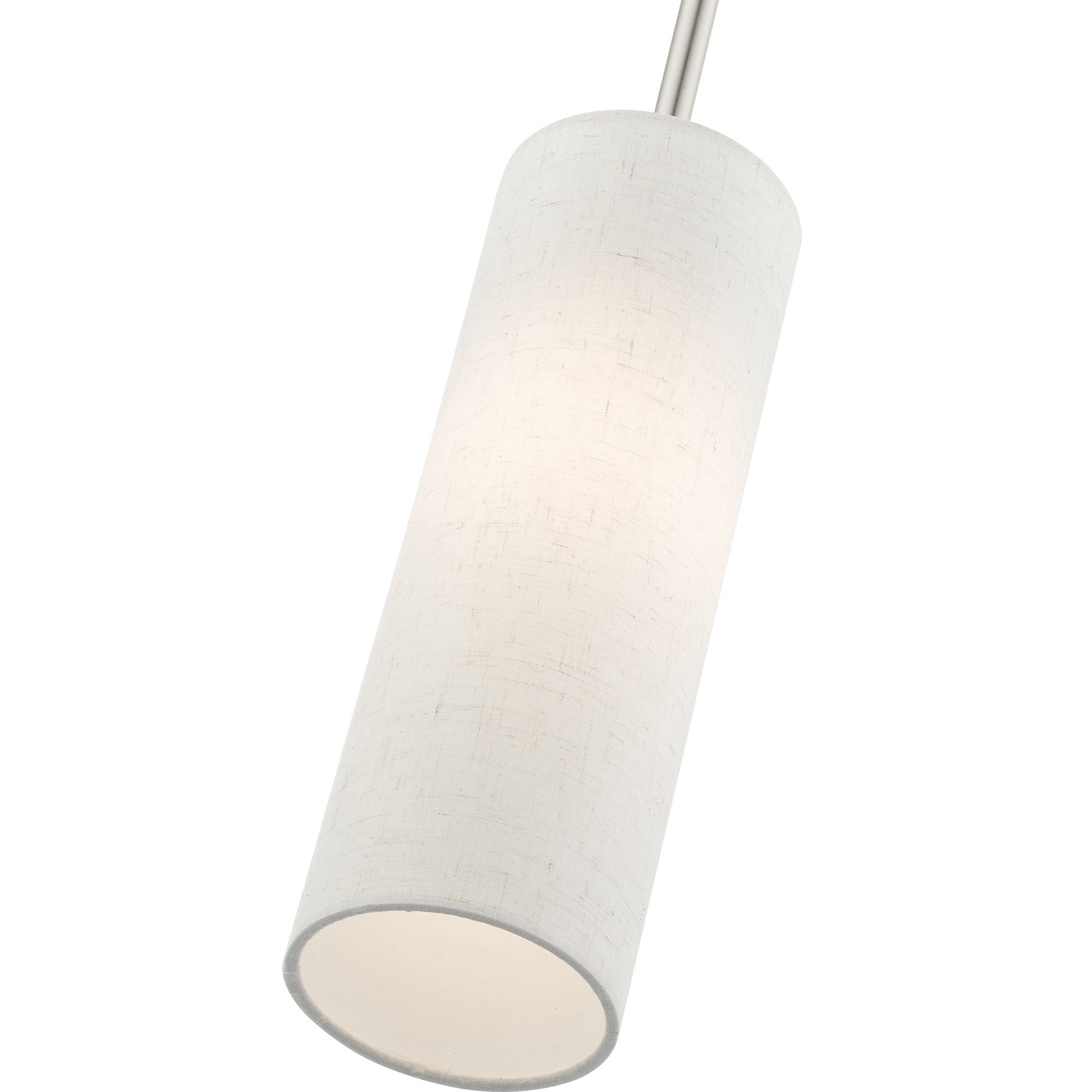 Image 6 Livex Meridian 4 3/4"W Brushed Nickel Cylinder Mini Pendant more views