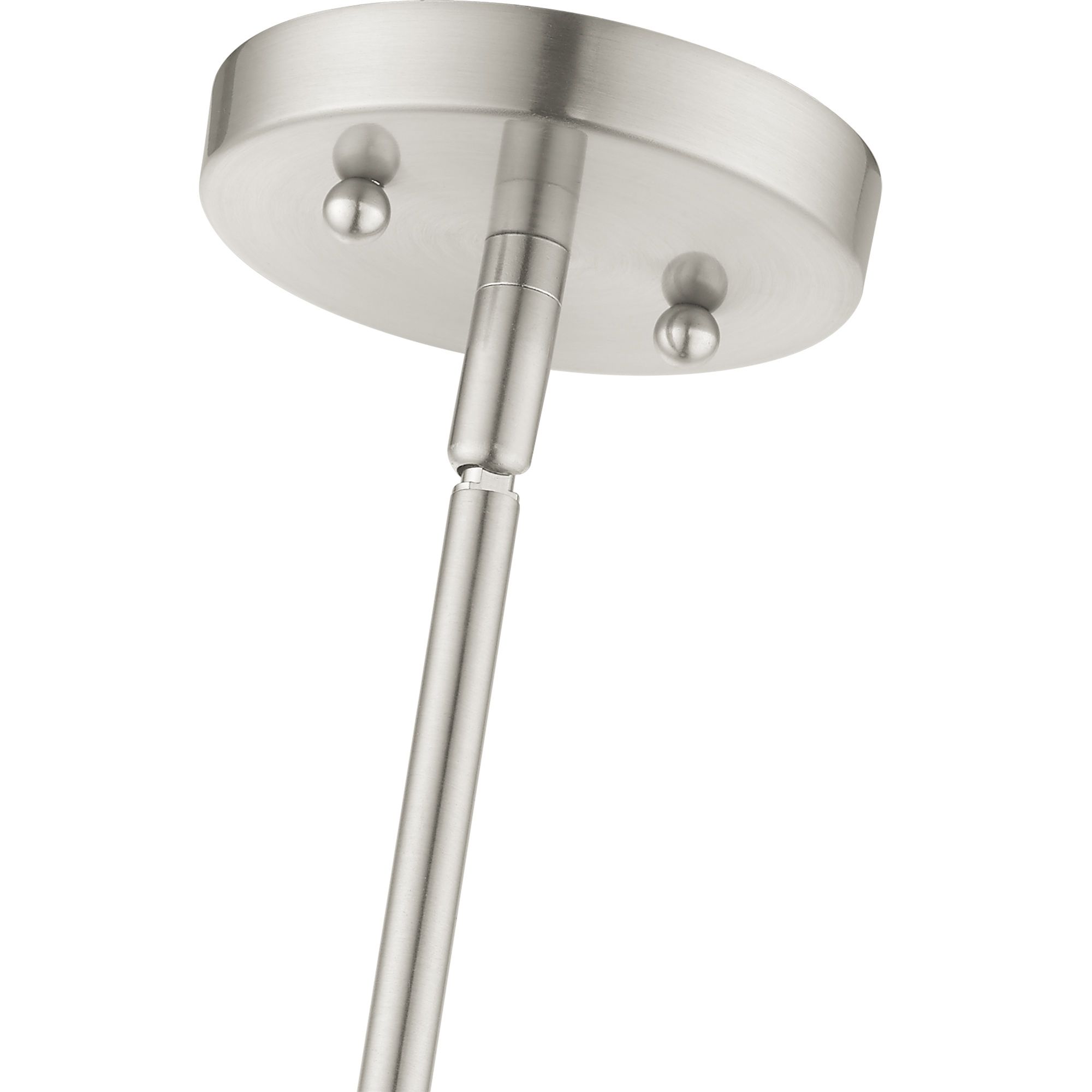 Image 7 Livex Meridian 4 3/4"W Brushed Nickel Cylinder Mini Pendant more views