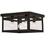2_Livex Milford 11" Wide Brze and Glass 4-Light Sq Ceiling Light