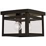 2_Livex Milford 8" Wide Bronze and Clear Glass 2-Light Ceiling Light