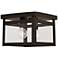 Livex Milford 8" Wide Bronze and Clear Glass 2-Light Ceiling Light