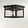 1_Livex Milford 8" Wide Bronze and Clear Glass 2-Light Ceiling Light