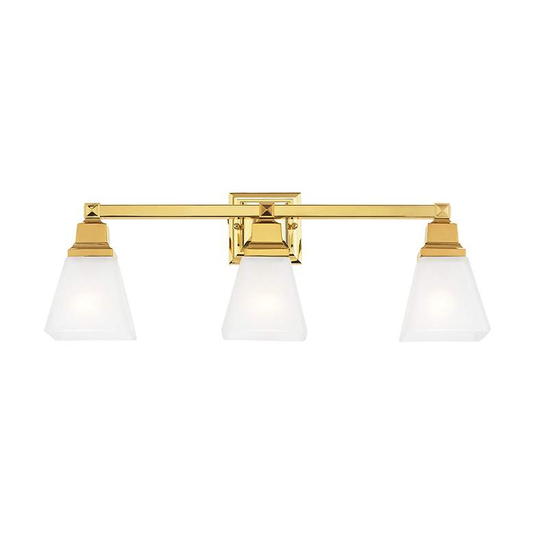 Image 3 Livex Mission 25 1/4" Wide Polished Brass 3-Light Bath Light more views