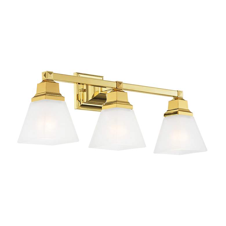 Image 4 Livex Mission 25 1/4" Wide Polished Brass 3-Light Bath Light more views