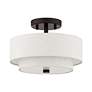 3_Livex Monroe 11" Wide 2-Light Bronze Double Drum Ceiling Light more views