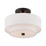 5_Livex Monroe 11" Wide 2-Light Bronze Double Drum Ceiling Light more views