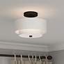 7_Livex Monroe 11" Wide 2-Light Bronze Double Drum Ceiling Light more views