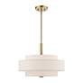 3_Livex Monroe 18" Wide Antique Brass 3-Tier Drum Pendant more views