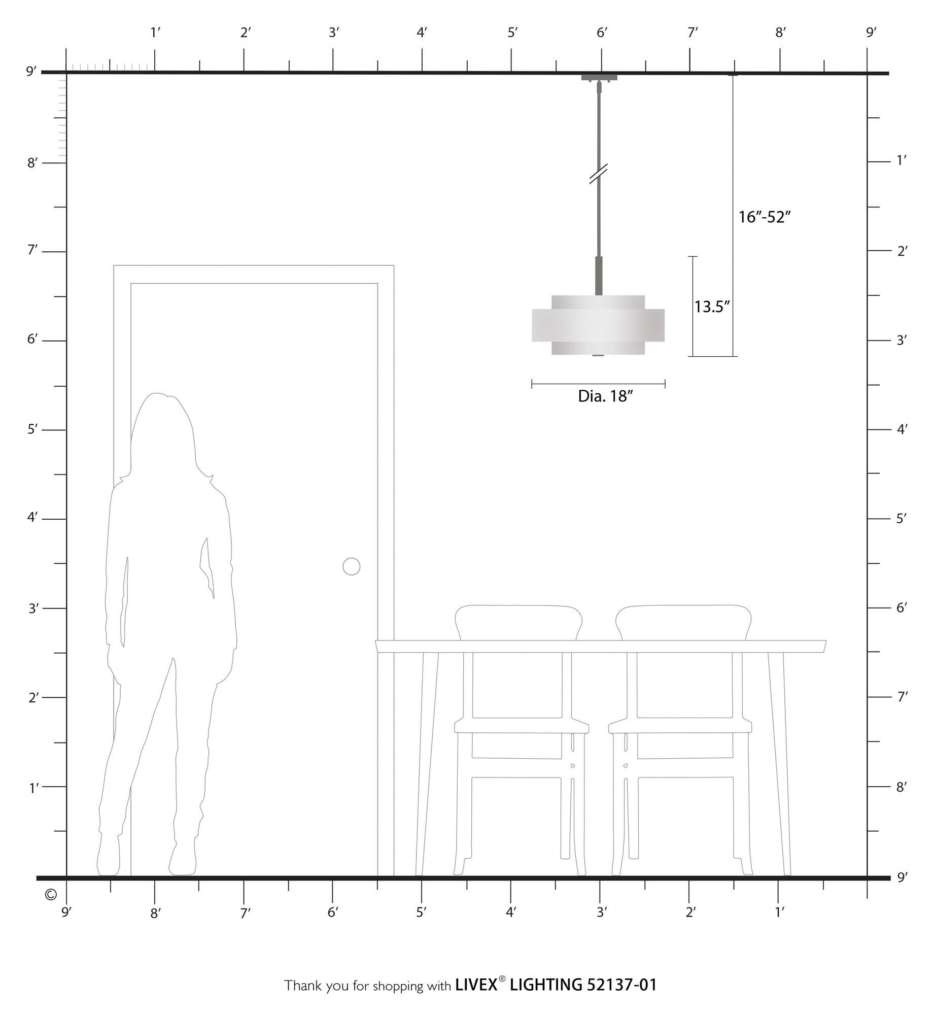 Livex Monroe 18" Wide Antique Brass 3-Tier Drum Pendant