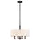 Livex Monroe 18" Wide English Bronze 4-Light Drum Chandelier
