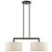 Livex Monroe 35" Wide English Bronze 2-Light Linear Drum Chandelier