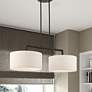2_Livex Monroe 35" Wide English Bronze 2-Light Linear Drum Chandelier