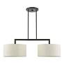 4_Livex Monroe 35" Wide English Bronze 2-Light Linear Drum Chandelier more views
